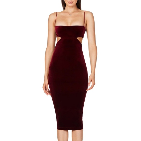 Nookie NWT Dejavu Midi Dress in Wine 🔥 - Picture 1 of 14